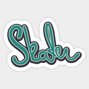 Green Skater Sticker